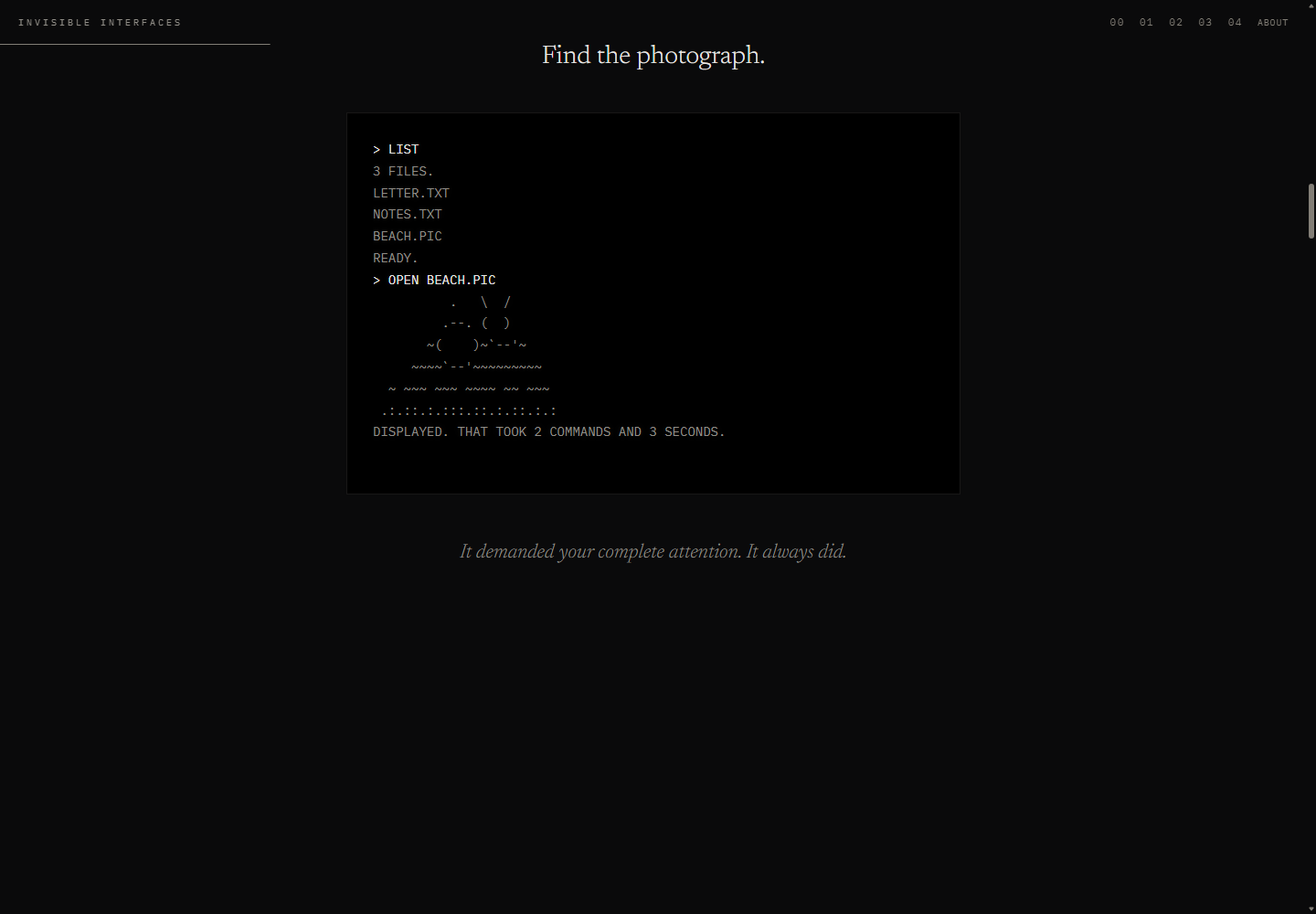 The demanded-attention terminal scene, before work is delegated.
